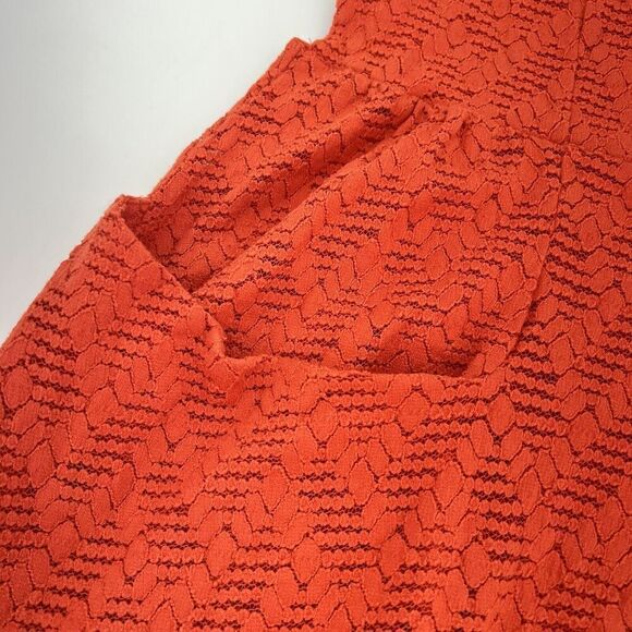 Free People One Wisteria Lattice Orange Lace Dress Size Medium Back Cutouts - Picture 2 of 6